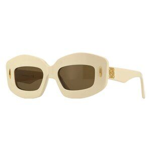 New LOEWE White Cat Eye LW40114I 25E Sunglasses Women